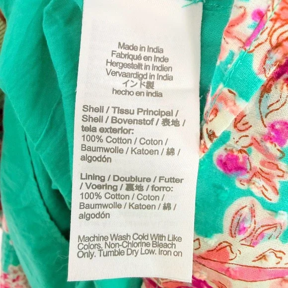 J Crew Womens Floral Paisley Ruffle Tiered Midi Sundress Green Pink 4 - Picture 6 of 10